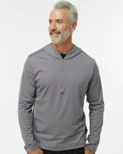 A596 - Lightweight Performance Quarter-Zip Hooded Pullover<Adidas Clearance