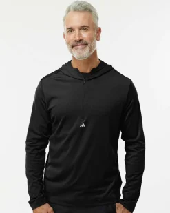 A596 - Lightweight Performance Quarter-Zip Hooded Pullover<Adidas Clearance
