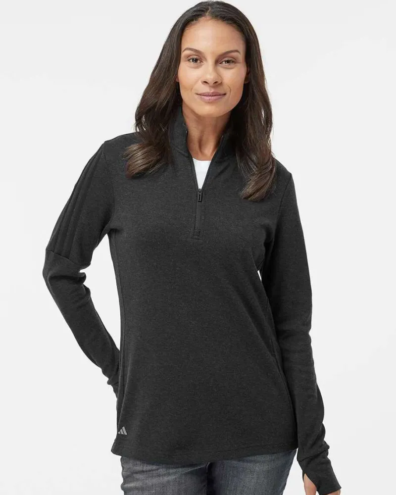 A555 - Women's 3-Stripes Quarter-Zip Sweater<Adidas Sale