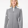A529 - Women's Textured Mixed Media Full-Zip Jacket<Adidas Outlet