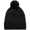 1E133L - Acrylic / Polyester Satin, Cuff Toque (Pom Pom 8cm, Women's)<AJM New