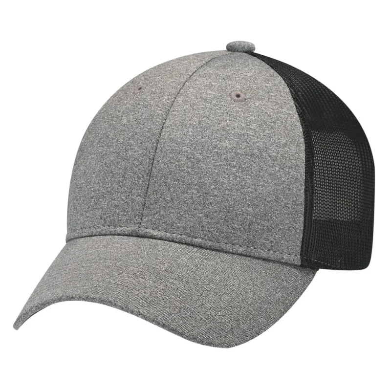 4H647M - Polyester Heather / Soft Polyester Mesh 6 Panel Constructed Full-Fit (Mesh Back)<AJM Outlet