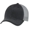 7L647M - Weathered Polycotton / Soft Polyester Mesh 6 Panel Constructed Full-Fit (Mesh Back)<AJM Clearance