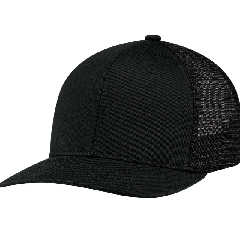 7M110M - Deluxe Chino Twill / Flexible Polyester Mesh, 6 Panel Constructed Pro-Round (Mesh Back, Deluxe Fit)<AJM Discount