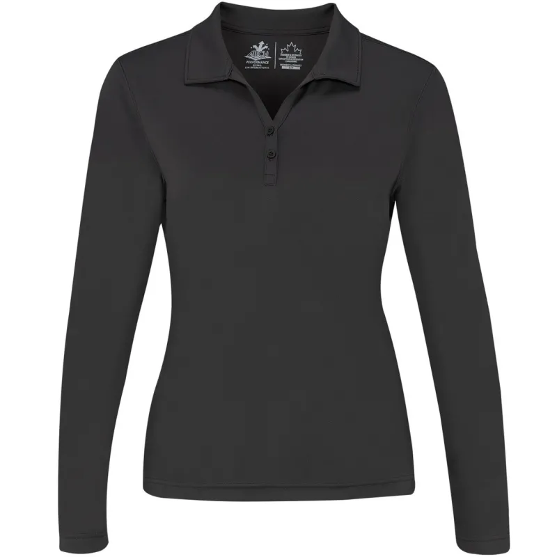 PF2900 - Women's Performance Long Sleeve Polos :: 100% Polyester Pique Knit. 155g/m2 - 4.5oz/yd2<AJM Online