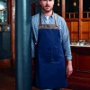 RP123 - Adjustable Faux Leather Trim Bib Apron<Artisan Collection by Reprime Discount