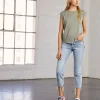 8804 - Ladies Flowy Muscle T-Shirt with Rolled Cuff<Bella+Canvas New