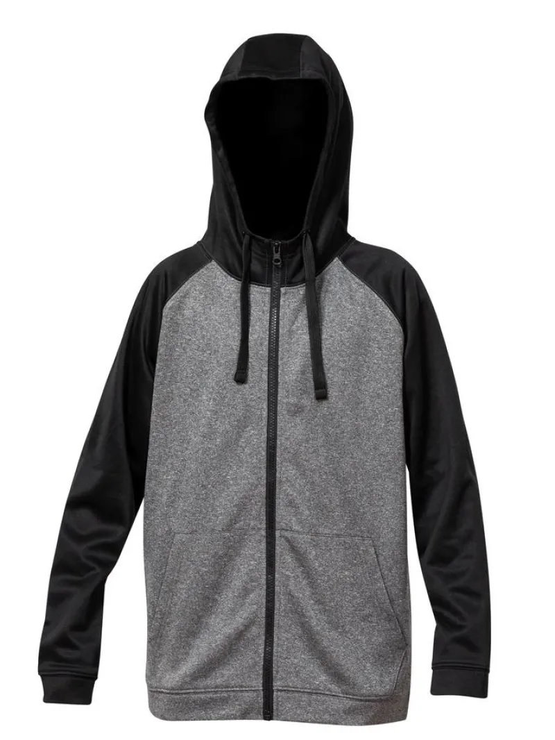 ML444 - Unisex Performance Full Zip Hoodie with Mock Neck<Blank Activewear Outlet