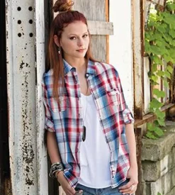 5222 - LADIES' PLAID PATTERN WOVEN<Burnside Online