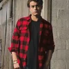 8210 - MEN'S WOVEN PLAID FLANNEL<Burnside Outlet