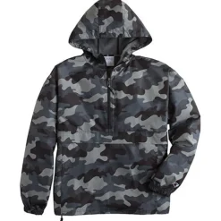 CO200C - Adult Packable Anorak Camo Jacket<Champion Clearance