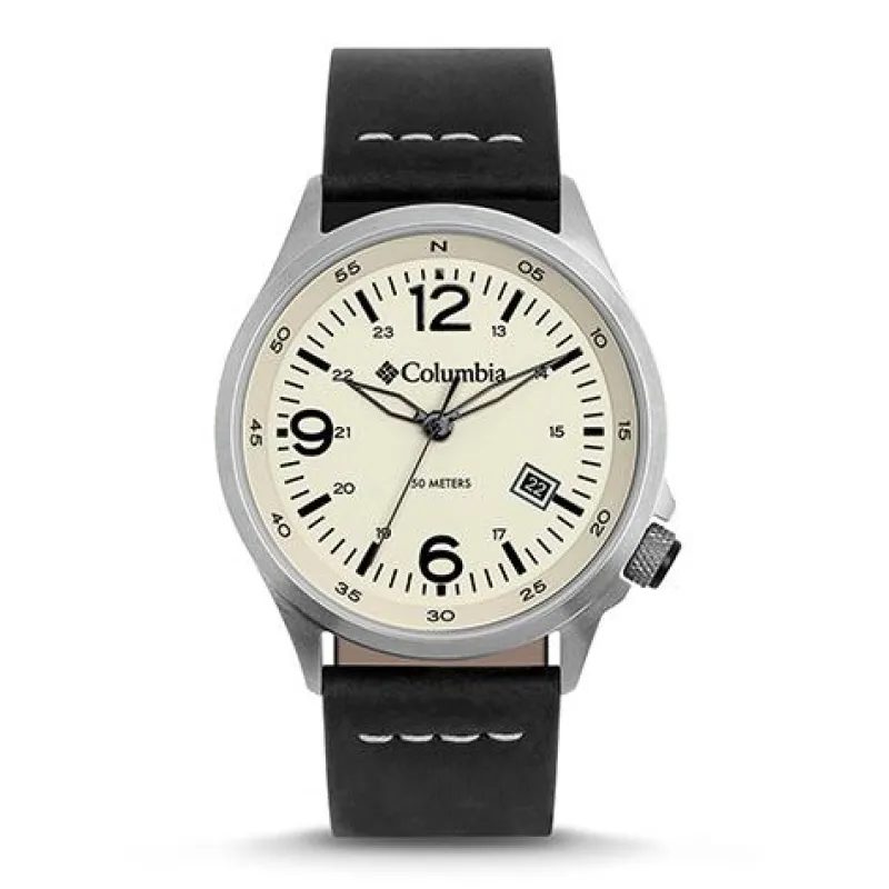 CSC02-015 - Canyon Ridge Watch: Dial/Black Leather<Columbia Timing Online