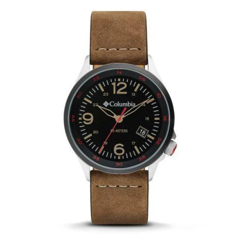 CSC02-001 - Canyon Ridge Watch: Dial/Camel Leather<Columbia Timing Clearance