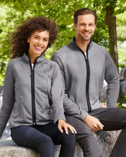 CE72 - Men's Venture Heathered Stripe Full-Zip<Core365 Clearance