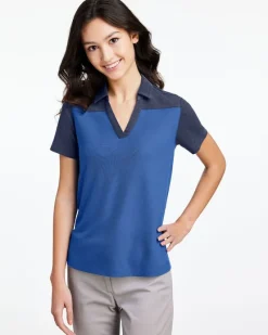 CE112CW - Ladies Fusion ChromaSoft Colorblock Polo<Core365 Outlet