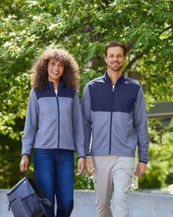 CE74W - Ladies Venture Heathered Stripe Hybrid Jacket<Core365 Outlet