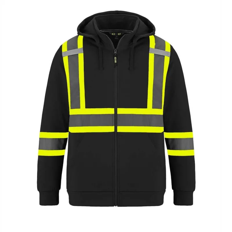 L01380 - Infinity Hi-Vis Polyester Full Zip Hodie<CX2 Hivis New