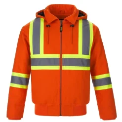 L01290 - International Hivis Bomber Jacket With Sherpa Lining<CX2 Hivis Best