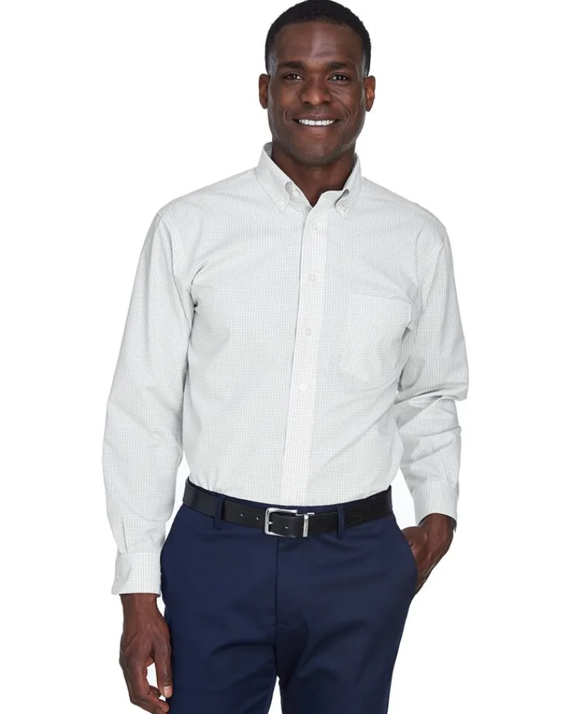 D640 - Men's Crown Collection Gingham Check<Devon & Jones Discount