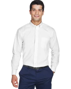 D630 - Men's Crown Collection Solid Oxford<Devon & Jones Clearance
