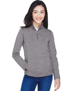 DG798W - Ladies Newbury Mélange Fleece Quarter-Zip<Devon & Jones Best