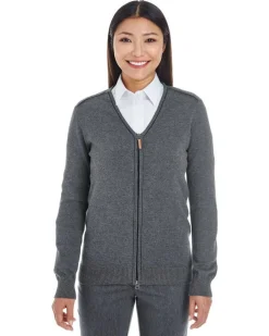 DG478W - Ladies Manchester Fully-Fashioned Full-Zip Sweater<Devon & Jones Hot