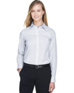 DG510W - Ladies Crown Collection Micro Tattersall<Devon & Jones Fashion