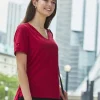 DG20WB - Ladies CrownLux Performance Plaited Rolled-Sleeve Top<Devon & Jones Sale