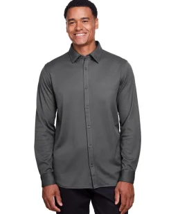DG20Z - Men's CrownLux Performance Plaited Button-Down Shirt<Devon & Jones Best