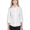 DP625W - Ladies Three-Quarter Sleeve Stretch Poplin Blouse<Devon & Jones Clearance