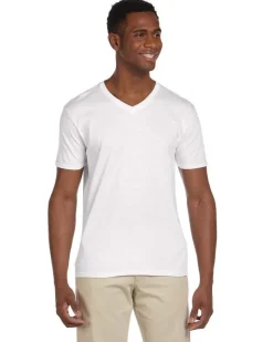 64V00 - Softstyle V-Neck Cotton T-Shirt for Men<Gildan Fashion