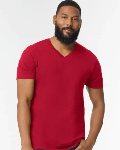 64V00 - Premium T-Shirt Soft Style V-Neck Cotton Blend<Gildan Clearance
