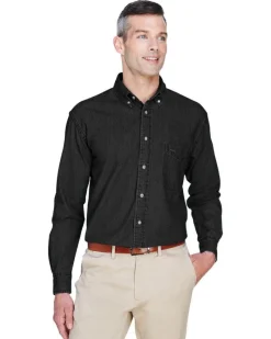 M550 - Men's 6.5 oz. Long-Sleeve Denim Shirt<Harriton New