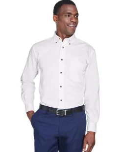 M500 - Men's Easy Blend Long-Sleeve Twill Shirt with Stain-Release<Harriton Sale