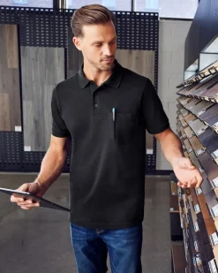 M205P - Men's Valiant Cotton Snag Protect Pocket Polo<Harriton Outlet