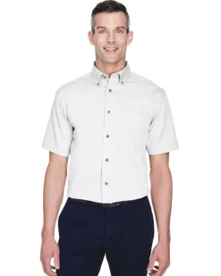 M500S - Men's Easy Blend Short-Sleeve Twill Shirt with Stain-Release<Harriton Discount