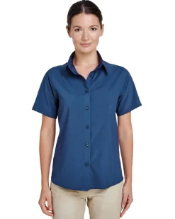 M610SW - Ladies Paradise Short-Sleeve Performance Shirt<Harriton Clearance