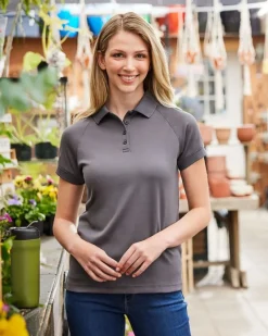 M208W - Ladies Charge Snag and Soil Protect Polo<Harriton Hot
