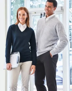 M420W - Ladies Pilbloc V-Neck Sweater<Harriton Best