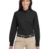 M581W - Women's Teflon-Coated Cotton Twill Long Sleeve Shirt<Harriton New