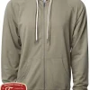 SS1000Z - Unisex Lightweight Loopback Terry Zip Hood<Independent Trading Co. Best