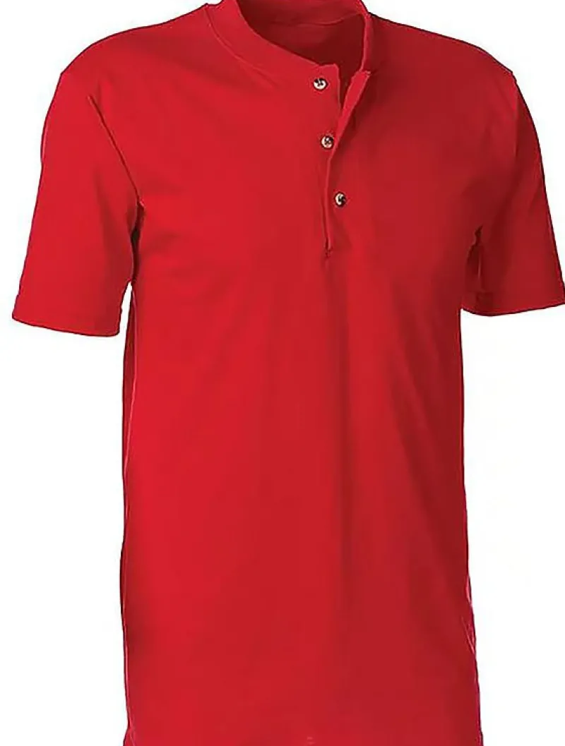 1201 - Short Sleeve Henley Tee<King Athletics Discount