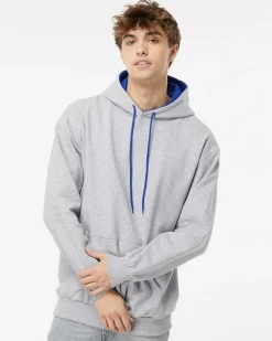 Double Hooded Two-Tone Sweatshirt 9041<King Athletics New