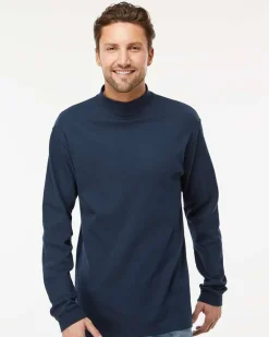 KF4600 - Jersey Interlock Mockneck Long Sleeve T-Shirt<King Fashion Hot