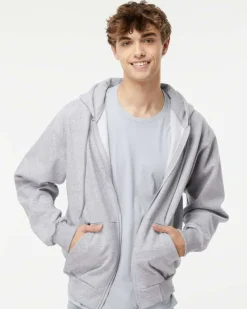 s KF9017 FULL ZIP HOODED SWEAT - 15 oz.<King Fashion Sale