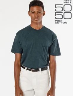 ff01 - Poly-Cotton Crew Neck Tee<Los Angeles Apparel Hot
