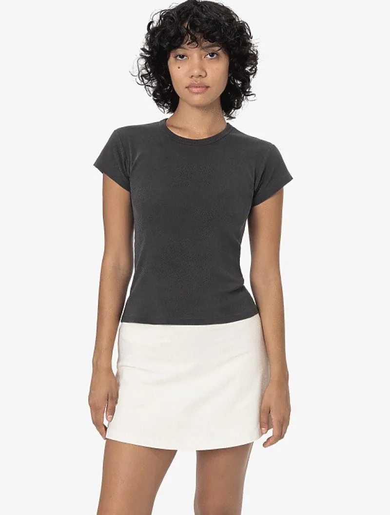 43021gd - GD Cap Sleeve Baby Tee<Los Angeles Apparel Clearance