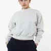 hf06gd - HF Cropped Mock Neck Pullover<Los Angeles Apparel Discount