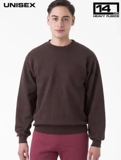 hf07gd - L/S Heavy Fleece PO Crew 14 Oz<Los Angeles Apparel Outlet