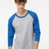 M & O Knits 5540 ADULT BASEBALL T-SHIRT<M&O Hot
